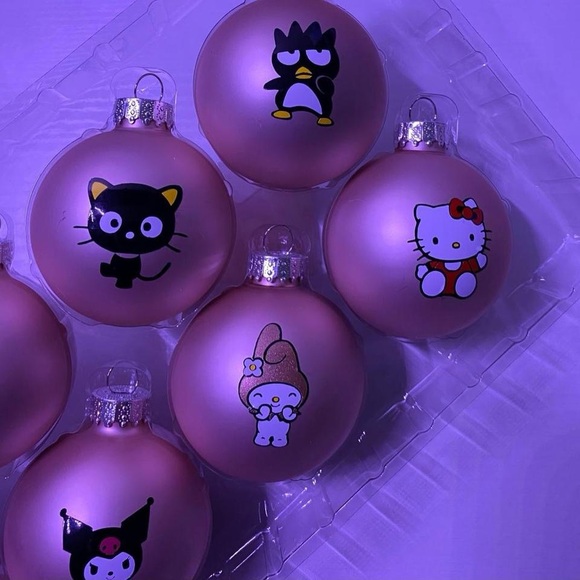 Sanrio Christmas Ornament Set Pink Satin ππβ¨ - Picture 5 of 5